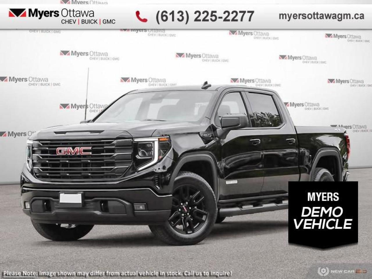 <br> <br>  This 2025 Sierra 1500 is engineered for ultra-premium comfort, offering high-tech upgrades, beautiful styling, authentic materials and thoughtfully crafted details. <br> <br>This 2025 GMC Sierra 1500 stands out in the midsize pickup truck segment, with bold proportions that create a commanding stance on and off road. Next level comfort and technology is paired with its outstanding performance and capability. Inside, the Sierra 1500 supports you through rough terrain with expertly designed seats and robust suspension. This amazing 2025 Sierra 1500 is ready for whatever.<br> <br> This onyx black Crew Cab 4X4 pickup   has an automatic transmission and is powered by a  355HP 5.3L 8 Cylinder Engine.<br> <br> Our Sierra 1500s trim level is Elevation. Upgrading to this trim rewards you with a black gloss grille and unique aluminum wheels, a massive 13.4 inch touchscreen display with wireless Apple CarPlay and Android Auto, wireless streaming audio, SiriusXM, plus a 4G LTE hotspot. Additionally, this pickup truck also features IntelliBeam LED headlights, remote engine start, forward collision warning and lane keep assist, a trailer-tow package, LED cargo area lighting, teen driver technology plus so much more! This vehicle has been upgraded with the following features: Spray-on Bedliner. <br><br> <br>To apply right now for financing use this link : <a href=https://creditonline.dealertrack.ca/Web/Default.aspx?Token=b35bf617-8dfe-4a3a-b6ae-b4e858efb71d&Lang=en target=_blank>https://creditonline.dealertrack.ca/Web/Default.aspx?Token=b35bf617-8dfe-4a3a-b6ae-b4e858efb71d&Lang=en</a><br><br> <br/>    2.99% financing for 84 months.  Incentives expire 2025-01-02.  See dealer for details. <br> <br><br> Come by and check out our fleet of 40+ used cars and trucks and 150+ new cars and trucks for sale in Ottawa.  o~o