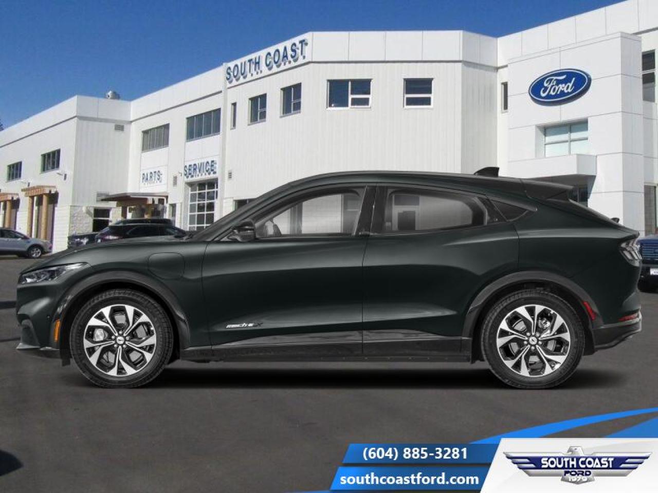 <b>Sunroof, Perforated Activex Seats, 19 Aluminum Wheels!</b><br> <br>   Welcome. <br> <br><br> <br> This shadow black SUV  has an automatic transmission.<br> <br> Our Mustang Mach-Es trim level is Premium AWD. his Mustang Mach-E Premium AWD features an additional electric motor, with a fixed dual-panel glass sunroof, a premium Bang & Olufsen audio system, upgraded aluminum wheels and a power liftgate for rear cargo access, along with a fast charging system, LED lights with automatic high beams, heated ActiveX bucket seats with driver seat power adjustment and lumbar support, a heated steering wheel, dual-zone climate control, FordPass Connect mobile hotspot internet access, and an expansive 15.5-inch infotainment screen powered by SYNC 4, bundled with wireless Apple CarPlay and Android Auto, inbuilt navigation, and SiriusXM satellite radio. Road safety is taken care of by a host of features including adaptive cruise control, Ford Co-Pilot360 with blind spot monitoring and pre-collision alert with automatic emergency braking, lane keeping assist, lane departure warning, front and rear parking sensors, driver monitoring alert, evasive steering assist, an aerial view camera system, and Fords Mykey system. Additional features include 60/40 folding rear seats, proximity key with push button start, and so much more. This vehicle has been upgraded with the following features: Sunroof, Perforated Activex Seats, 19 Aluminum Wheels. <br><br> View the original window sticker for this vehicle with this url <b><a href=http://www.windowsticker.forddirect.com/windowsticker.pdf?vin=3FMTK3SU1RMA51781 target=_blank>http://www.windowsticker.forddirect.com/windowsticker.pdf?vin=3FMTK3SU1RMA51781</a></b>.<br> <br>To apply right now for financing use this link : <a href=https://www.southcoastford.com/financing/ target=_blank>https://www.southcoastford.com/financing/</a><br><br> <br/> Total  cash rebate of $5000 is reflected in the price. Credit includes $5,000 Delivery Allowance.  5.99% financing for 84 months. <br> Buy this vehicle now for the lowest bi-weekly payment of <b>$448.28</b> with $0 down for 84 months @ 5.99% APR O.A.C. ( Plus applicable taxes -  $595 Administration Fee included    / Total Obligation of $81587  ).  Incentives expire 2024-12-02.  See dealer for details. <br> <br>Call South Coast Ford Sales or come visit us in person. Were convenient to Sechelt, BC and located at 5606 Wharf Avenue. and look forward to helping you with your automotive needs. <br><br> Come by and check out our fleet of 20+ used cars and trucks and 80+ new cars and trucks for sale in Sechelt.  o~o