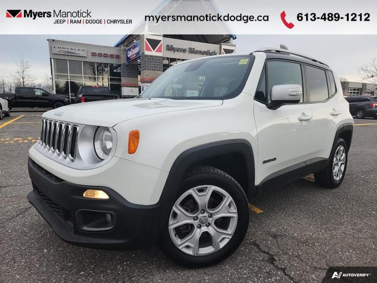 Used 2018 Jeep Renegade Limited  - Leather Seats -  Heated Seats - $100.71 /Wk for sale in Ottawa, ON