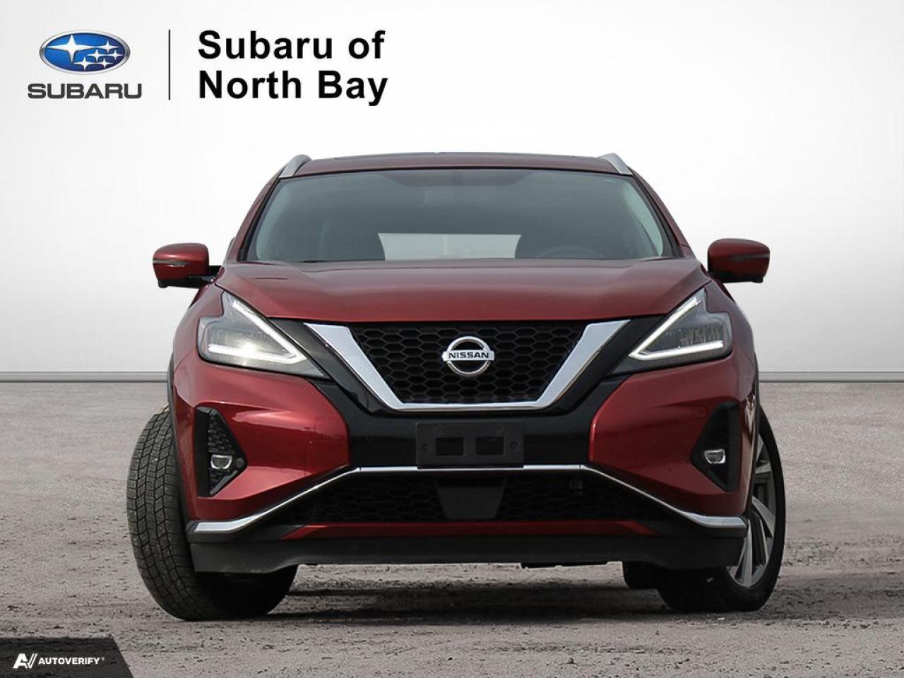 <p>Advertised price is for finance purchases only. Cash purchases are subject to a $2501 price increase.

The 2019 Nissan Murano SV combines style</p>
<p> and technology in a mid-sized SUV thats perfect for those seeking a sophisticated and smooth-driving vehicle. Powered by a 3.5L V6 engine with 260 horsepower</p>
<p> achieving a combined fuel consumption of approximately 10.5 L/100 km. Paired with Nissans Xtronic CVT</p>
<p> this engine provides a responsive yet refined driving experience thats ideal for both city driving and highway cruising.

Inside</p>
<p> and an 8-inch touchscreen infotainment system equipped with Apple CarPlay and Android Auto. The power-adjustable drivers seat with lumbar support ensures a comfortable ride</p>
<p> providing added peace of mind on every journey. The 2019 Nissan Murano SV combines advanced technology</p>
<a href=http://www.subaruofnorthbay.ca/used/Nissan-Murano-2019-id11449936.html>http://www.subaruofnorthbay.ca/used/Nissan-Murano-2019-id11449936.html</a>