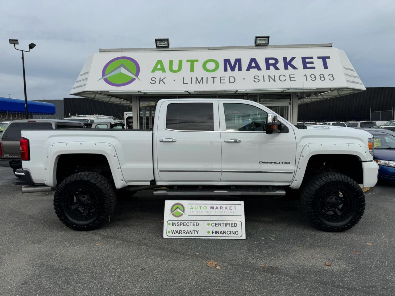 CALL OR TEXT KARL @ 6-0-4-2-5-0-8-6-4-6 FOR INFO & TO CONFIRM WHICH LOCATION.<br /><br />BEAUTIFUL GMC DENALI LOADED WITH ALL THE OPTIONS LIKE NAVI, BLUETOOTH, SUNROOF, CAMERA AND THE LIST GOES ON AND ON!. LIFTED WITH NEW TIRES! SUPER CLEAN TRUCK. LOCAL BC TRUCK. A REAL HEAD TURNER! THERE IS TONS OF LIFE LEFT ON THE BRAKES TOO. IT'S READY TO GO. <br /><br />2 LOCATIONS TO SERVE YOU, BE SURE TO CALL FIRST TO CONFIRM WHERE THE VEHICLE IS.<br /><br />We are a family owned and operated business for 40 years. Since 1983 we have been committed to offering outstanding vehicles backed by exceptional customer service, now and in the future. Whatever your specific needs may be, we will custom tailor your purchase exactly how you want or need it to be. All you have to do is give us a call and we will happily walk you through all the steps with no stress and no pressure.<br /><br />                                            WE ARE THE HOUSE OF YES!<br /><br />ADDITIONAL BENEFITS WHEN BUYING FROM SK AUTOMARKET:<br /><br />-ON SITE FINANCING THROUGH OUR 17 AFFILIATED BANKS AND VEHICLE                                                                                                                      FINANCE COMPANIES.<br />-IN HOUSE LEASE TO OWN PROGRAM.<br />-EVERY VEHICLE HAS UNDERGONE A 120 POINT COMPREHENSIVE INSPECTION.<br />-EVERY PURCHASE INCLUDES A FREE POWERTRAIN WARRANTY.<br />-EVERY VEHICLE INCLUDES A COMPLIMENTARY BCAA MEMBERSHIP FOR YOUR SECURITY.<br />-EVERY VEHICLE INCLUDES A CARFAX AND ICBC DAMAGE REPORT.<br />-EVERY VEHICLE IS GUARANTEED LIEN FREE.<br />-DISCOUNTED RATES ON PARTS AND SERVICE FOR YOUR NEW CAR AND ANY OTHER   FAMILY CARS THAT NEED WORK NOW AND IN THE FUTURE.<br />-40 YEARS IN THE VEHICLE SALES INDUSTRY.<br />-A+++ MEMBER OF THE BETTER BUSINESS BUREAU.<br />-RATED TOP DEALER BY CARGURUS 5 YEARS IN A ROW<br />-MEMBER IN GOOD STANDING WITH THE VEHICLE SALES AUTHORITY OF BRITISH   COLUMBIA.<br />-MEMBER OF THE AUTOMOTIVE RETAILERS ASSOCIATION.<br />-COMMITTED CONTRIBUTOR TO OUR LOCAL COMMUNITY AND THE RESIDENTS OF BC.<br /> $495 Documentation fee and applicable taxes are in addition to advertised prices.<br />LANGLEY LOCATION DEALER# 40038<br />S. SURREY LOCATION DEALER #9987<br />