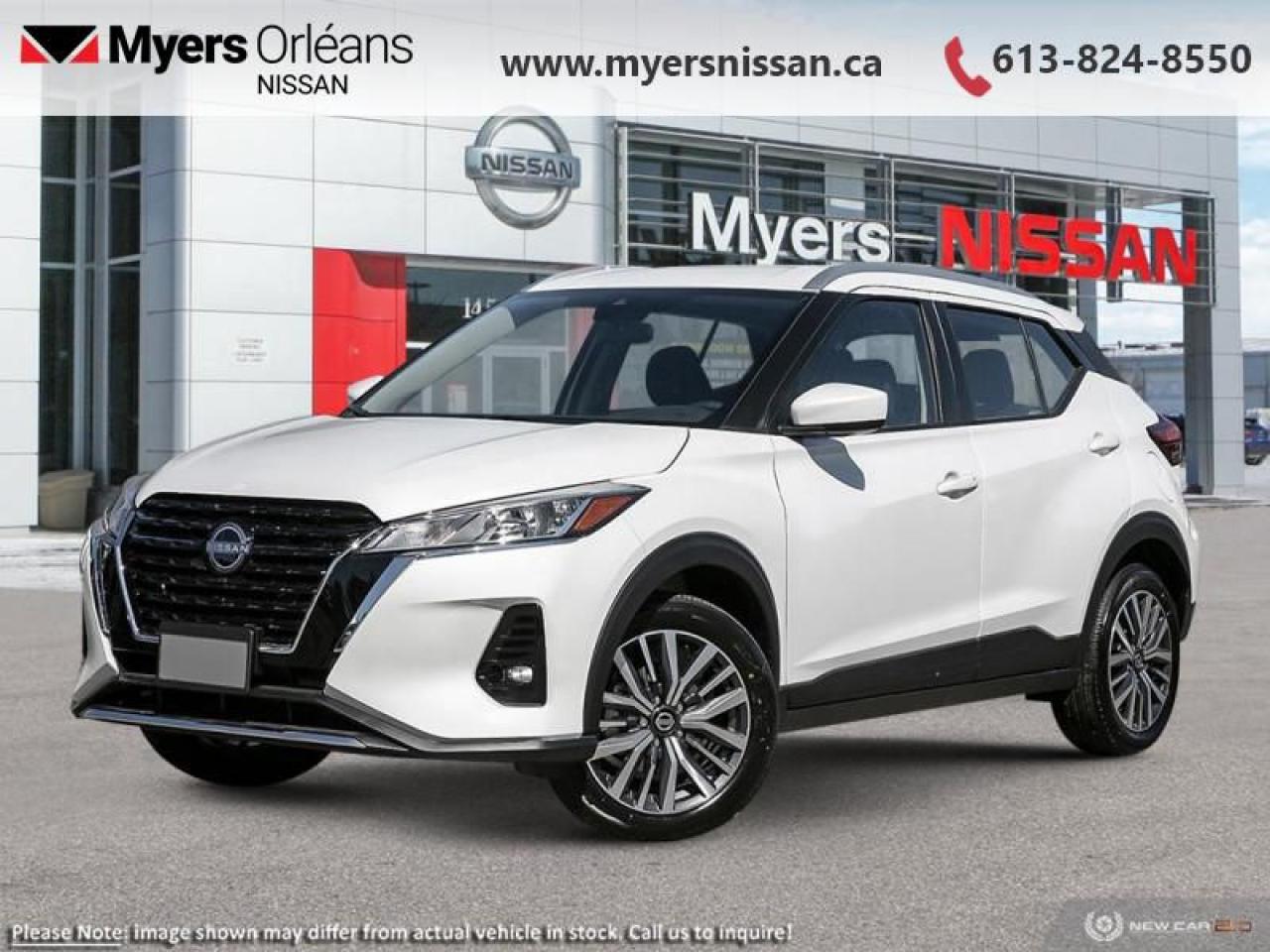 <br> <br>  Thanks for looking. <br> <br><br> <br> This fresh powder SUV  has an automatic transmission and is powered by a  122HP 1.6L 4 Cylinder Engine.<br> <br> Our Kicks Plays trim level is SV. <br><br> <br/>    6.49% financing for 84 months. <br> Payments from <b>$428.34</b> monthly with $0 down for 84 months @ 6.49% APR O.A.C. ( Plus applicable taxes -  $621 Administration fee included. Licensing not included.    ).  Incentives expire 2025-01-02.  See dealer for details. <br> <br> <br>LEASING:<br><br>Estimated Lease Payment: $370/m <br>Payment based on 4.99% lease financing for 39 months with $0 down payment on approved credit. Total obligation $14,438. Mileage allowance of 20,000 KM/year. Offer expires 2025-01-02.<br><br><br>We are proud to regularly serve our clients and ready to help you find the right car that fits your needs, your wants, and your budget.And, of course, were always happy to answer any of your questions.Proudly supporting Ottawa, Orleans, Vanier, Barrhaven, Kanata, Nepean, Stittsville, Carp, Dunrobin, Kemptville, Westboro, Cumberland, Rockland, Embrun , Casselman , Limoges, Crysler and beyond! Call us at (613) 824-8550 or use the Get More Info button for more information. Please see dealer for details. The vehicle may not be exactly as shown. The selling price includes all fees, licensing & taxes are extra. OMVIC licensed.Find out why Myers Orleans Nissan is Ottawas number one rated Nissan dealership for customer satisfaction! We take pride in offering our clients exceptional bilingual customer service throughout our sales, service and parts departments. Located just off highway 174 at the Jean DÀrc exit, in the Orleans Auto Mall, we have a huge selection of New vehicles and our professional team will help you find the Nissan that fits both your lifestyle and budget. And if we dont have it here, we will find it or you! Visit or call us today.<br> Come by and check out our fleet of 20+ used cars and trucks and 100+ new cars and trucks for sale in Orleans.  o~o