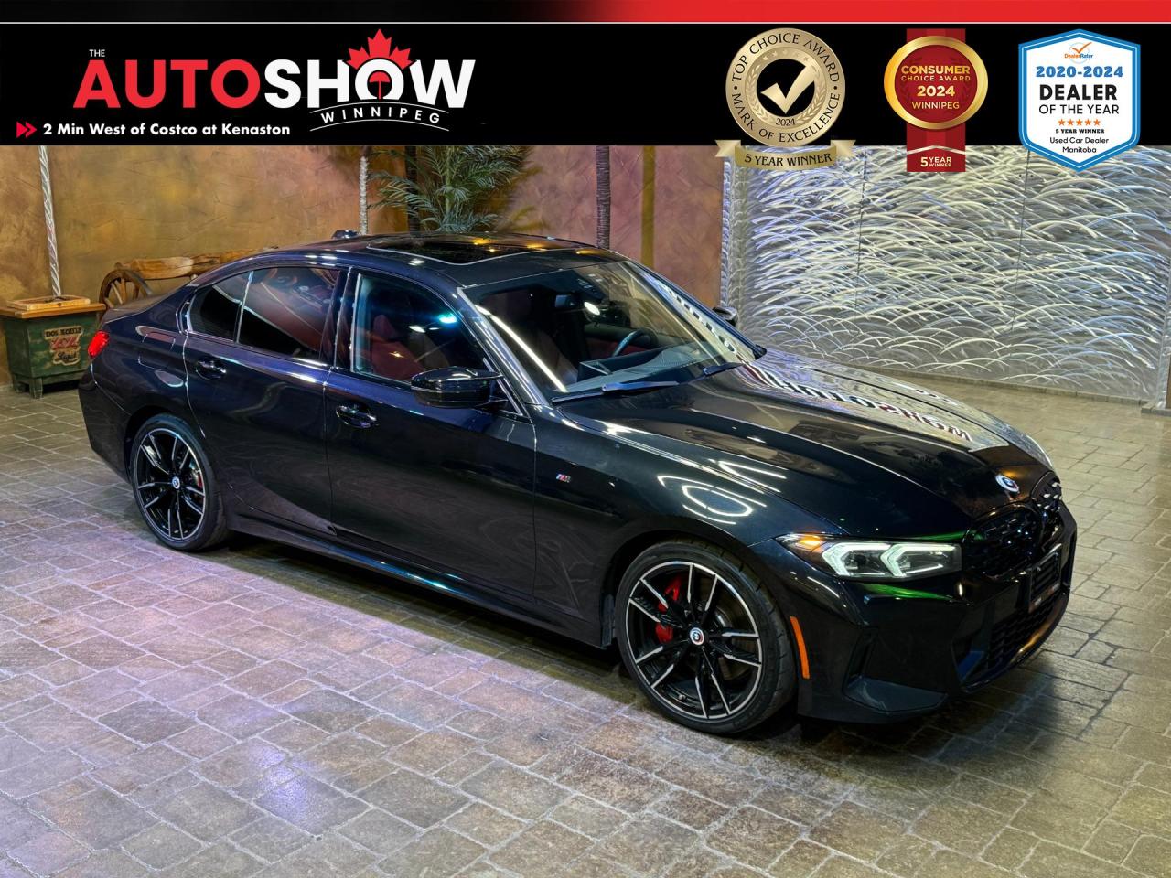 Used 2023 BMW M340i XDRIVE AWD - CLEAN CARFAX!! Tacora Red Lthr!! for sale in Winnipeg, MB