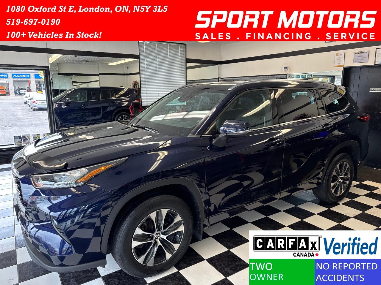 Used 2021 Toyota Highlander XLE AWD 8 Passenger+Leather+Roof+CLEAN CARFAX for sale in London, ON