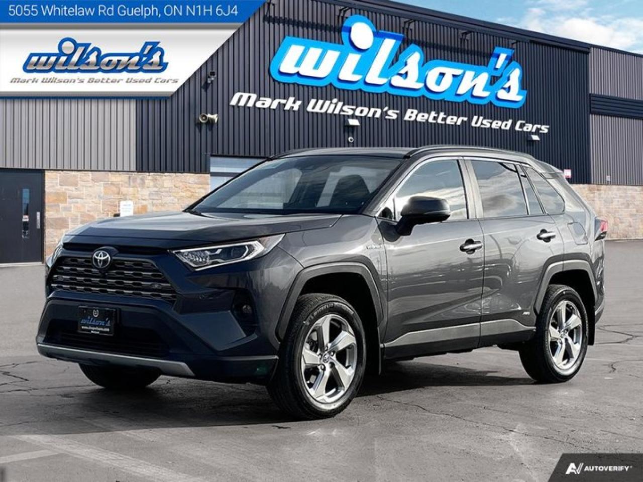 Used 2020 Toyota RAV4 Hybrid Limited AWD, Leather, Nav, Sunroof, 360 Camera, Radar Cruise, Heated Steering + Seats for sale in Guelph, ON