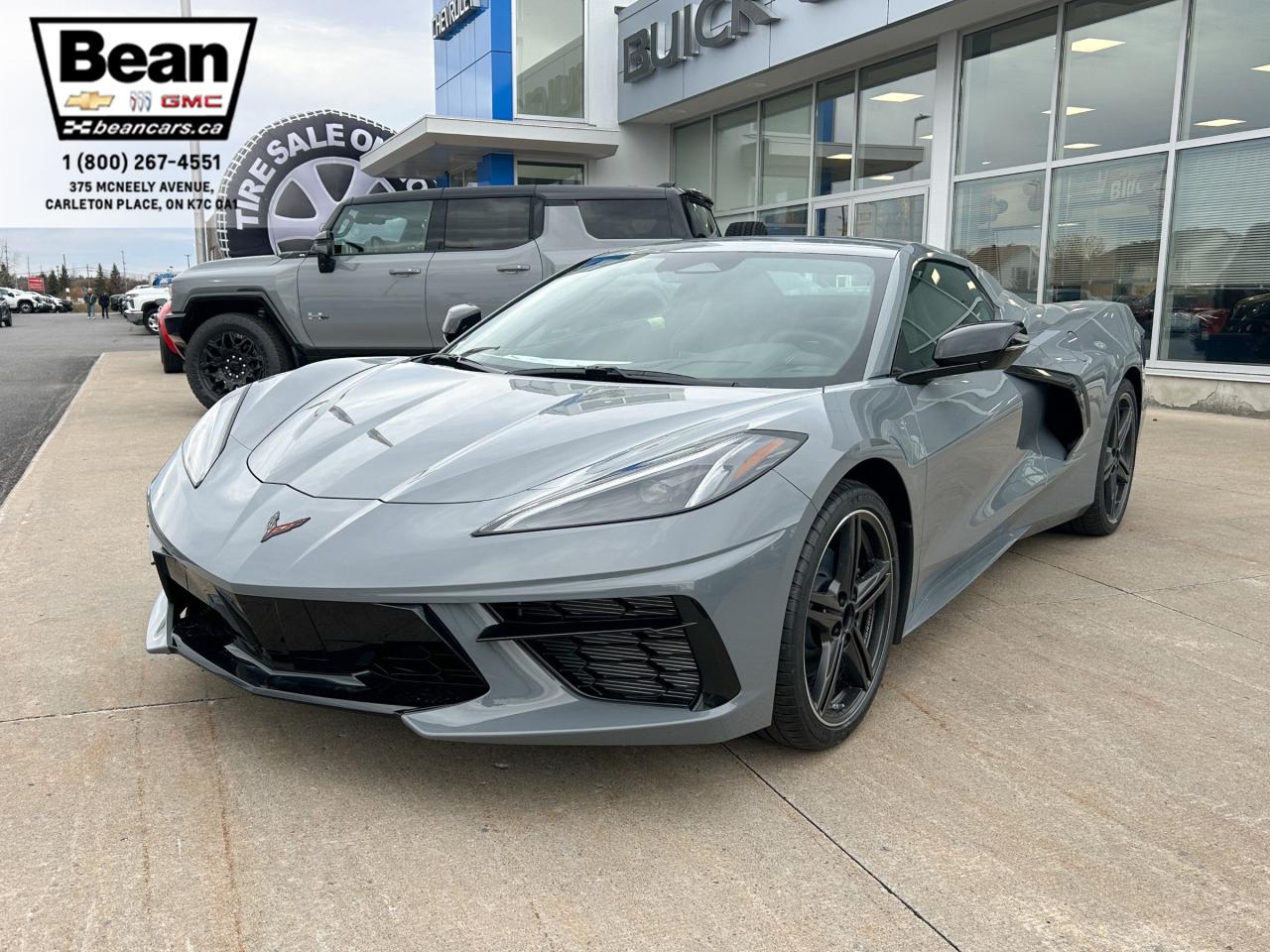 New 2025 Chevrolet Corvette Stingray 6.2L V8 WITH REMOTE START/ENTRY, GT BUCKET SEATS, HD REAR VISION CAMERA, BOSE AUDIO, APPLE CARPLAY AND ANDROID AUTO for sale in Carleton Place, ON