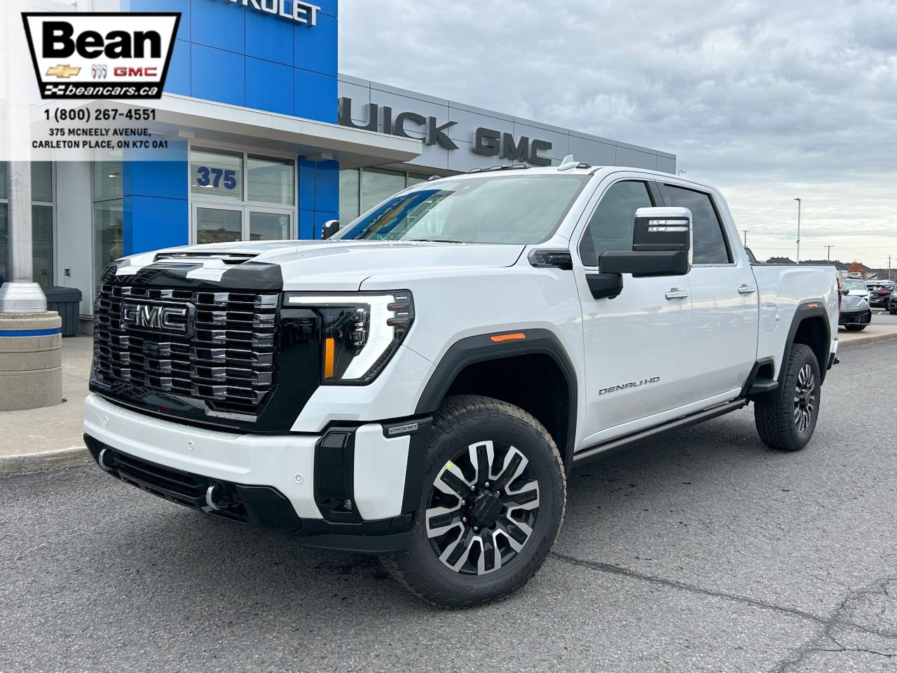 New 2025 GMC Sierra 2500 HD Denali Ultimate DURAMAX 6.6L V8 WITH REMOTE START/ENTRY, HEATED SEATS, HEATED STEERING WHEEL, VENTILATED SEATS, SUNROOF, MULTI-PRO TAILGATE, MASSAGING SEATS for sale in Carleton Place, ON