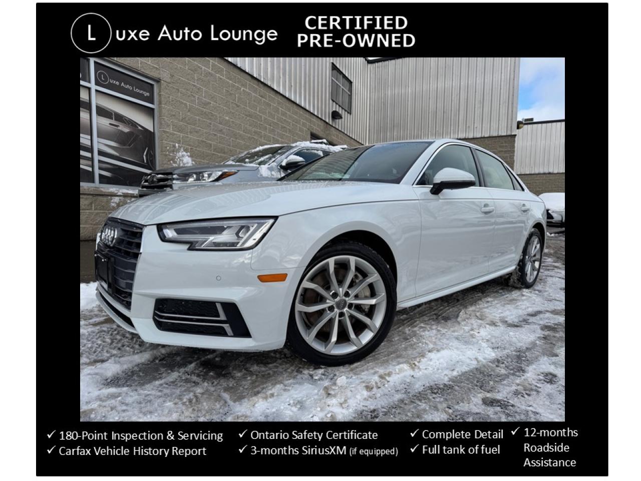 Used 2018 Audi A4 PROGRESSIV, AWD, LEATHER, SUNROOF, BACK-UP CAM! for sale in Orleans, ON