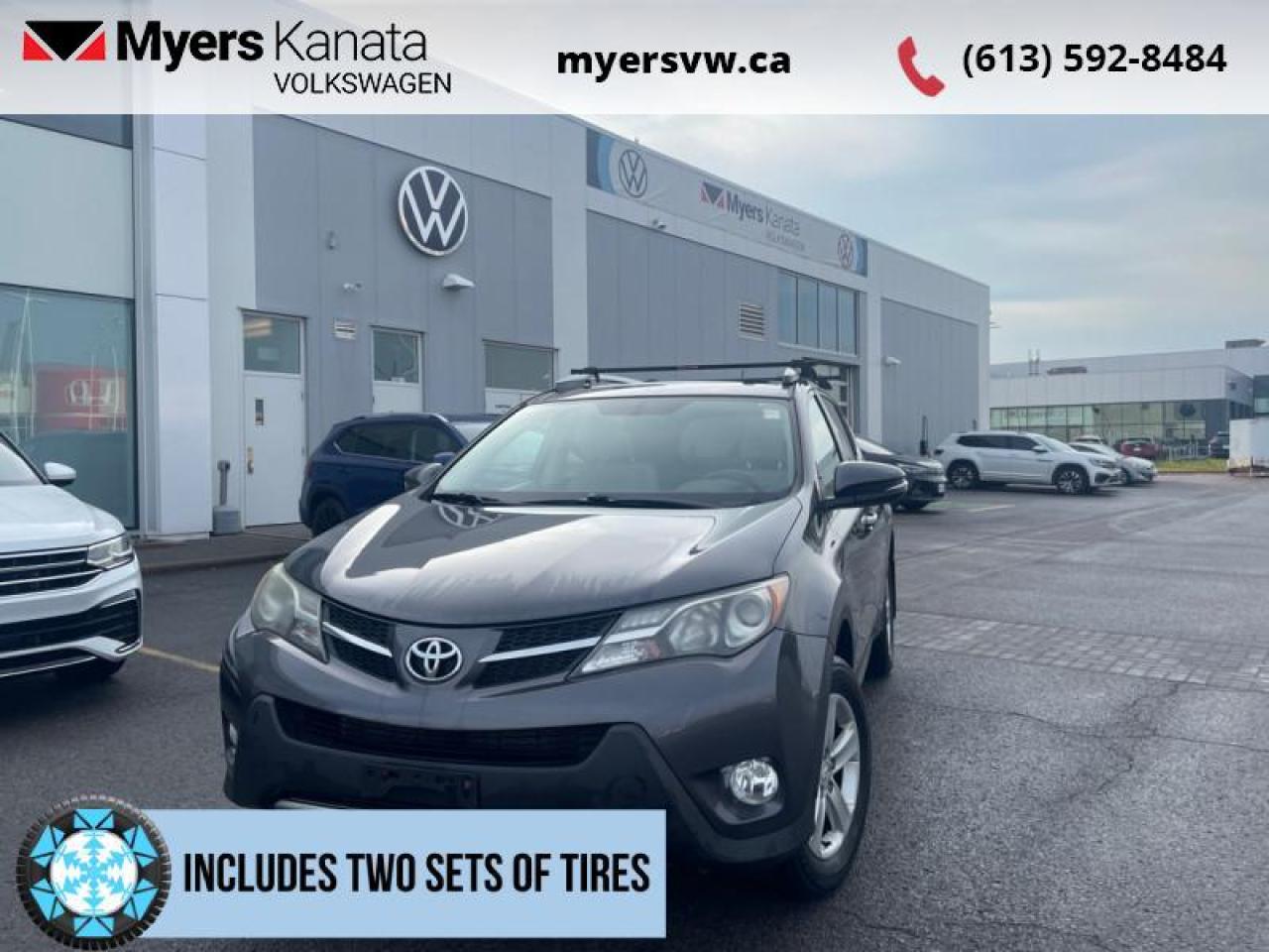 <b>Sunroof,  Rear View Camera,  Bluetooth,  Aluminum Wheels,  Air Conditioning!</b><br> <br>  Compare at $15964 - Our Price is just $15499! <br> <br>   Looking for an SUV, but dont want anything too big? The Toyota RAV4 could be just what youre looking for. This  2013 Toyota RAV4 is fresh on our lot in Kanata. <br> <br>The 2013 Toyota RAV4 is a strong performer at city and highway speeds. The RAV4 received fresh new styling inside and out for 2013, a standard 6-speed automatic transmission, rearview camera, touch screen control center, and safety technology such as blind-spot monitoring. The 2013 Toyota RAV4 feels well-balanced in just about every way. Off-the-line acceleration is adequate for getting up to speed on freeways without fear of being run off the road. The 2013 Toyota RAV4 has the performance, features and cabin accommodations to keep up with the popular mid sized compact SUV segment. This  SUV has 151,895 kms. Its  magnetic grey metallic in colour  . It has an automatic transmission and is powered by a  176HP 2.5L 4 Cylinder Engine.   This vehicle has been upgraded with the following features: Sunroof,  Rear View Camera,  Bluetooth,  Aluminum Wheels,  Air Conditioning,  Fog Lamps. <br> <br>To apply right now for financing use this link : <a href=https://www.myersvw.ca/en/form/new/financing-request-step-1/44 target=_blank>https://www.myersvw.ca/en/form/new/financing-request-step-1/44</a><br><br> <br/><br>Backed by Myers Exclusive NO Charge Engine/Transmission for life program lends itself for your peace of mind and you can buy with confidence. Call one of our experienced Sales Representatives today and book your very own test drive! Why buy from us? Move with the Myers Automotive Group since 1942! We take all trade-ins - Appraisers on site - Full safety inspection including e-testing and professional detailing prior delivery! <br><br>*LIFETIME ENGINE TRANSMISSION WARRANTY NOT AVAILABLE ON VEHICLES MARKED AS-IS, VEHICLES WITH KMS EXCEEDING 140,000KM, VEHICLES 8 YEARS & OLDER, OR HIGHLINE BRAND VEHICLES (eg.BMW, INFINITI, CADILLAC, LEXUS...). FINANCING OPTIONS NOT AVAILABLE ON VEHICLES MARKED AS-IS OR AS-TRADED.<br> Come by and check out our fleet of 20+ used cars and trucks and 110+ new cars and trucks for sale in Kanata.  o~o