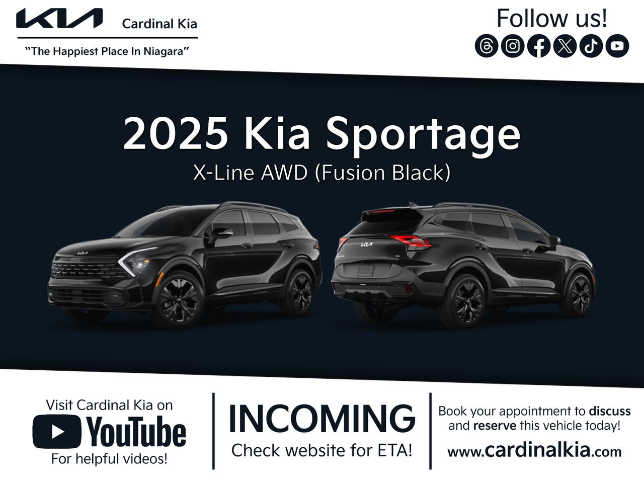 New 2025 Kia Sportage X-Line for sale in Niagara Falls, ON