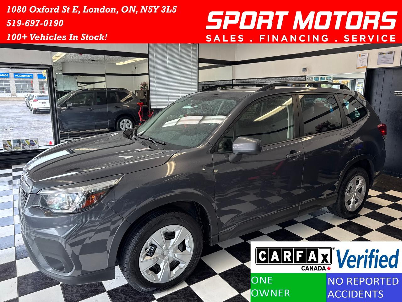 Used 2020 Subaru Forester 2.5i AWD W/Eyesight+ApplePlay+A/C+CLEAN CARFAX for sale in London, ON