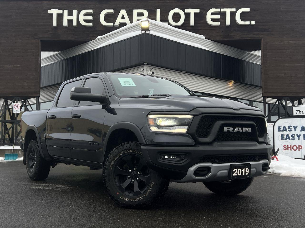 Used 2019 RAM 1500 Rebel APPLE CARPLAY/ANDROID AUTO, REMOTE START, HEATED SEATS/STEERING WHEEL, SUNROOF, SIRIUS XM, NAV!! for sale in Sudbury, ON