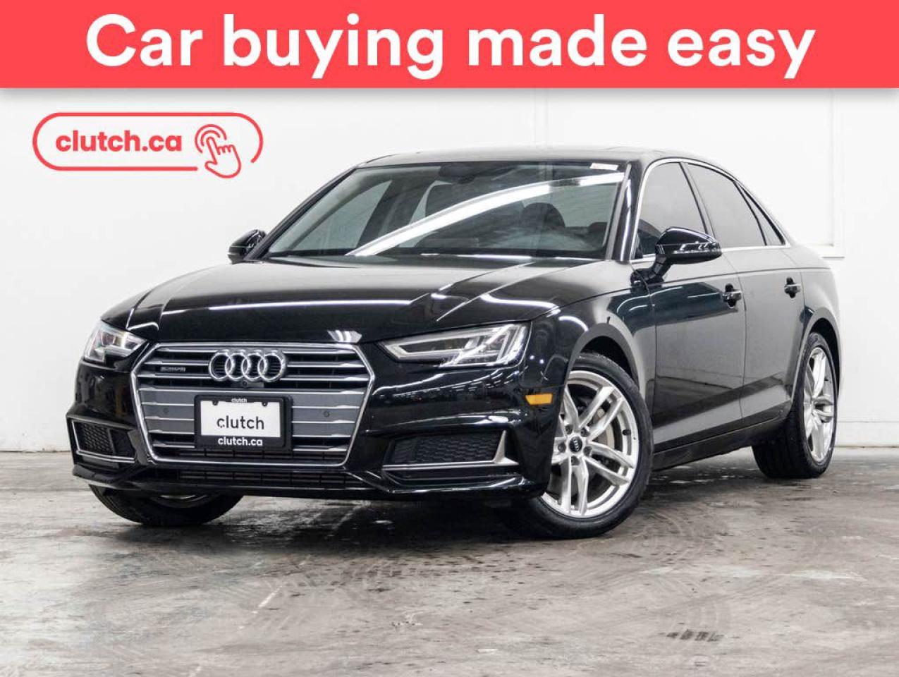 Used 2019 Audi A4 Technik AWD w/ Apple CarPlay & Android Auto, Heated Steering Wheel, Heated Front Seats for sale in Toronto, ON