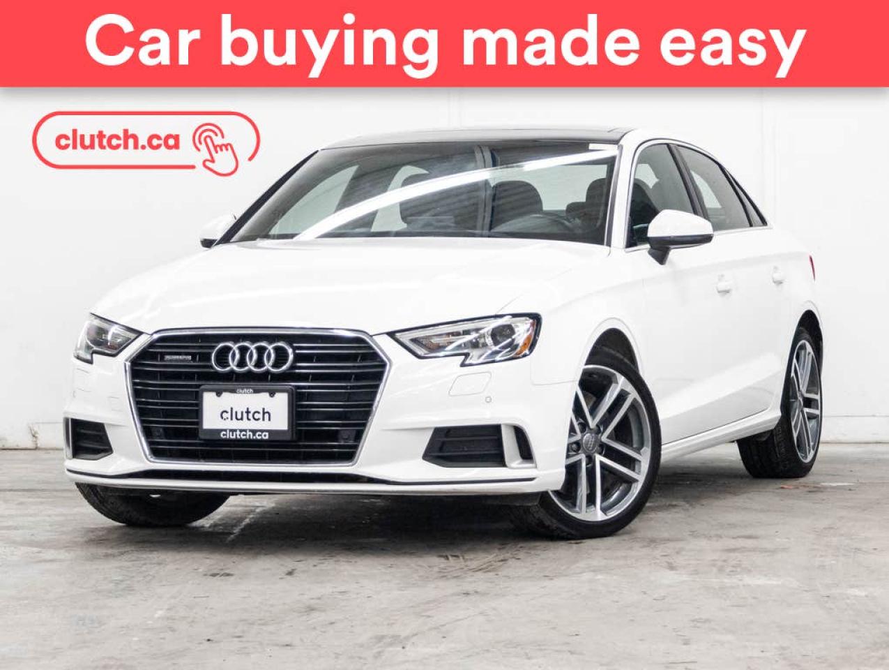 Used 2020 Audi A3 Komfort Quattro AWD  w/ Apple CarPlay & Android Auto, Dual Zone A/C, Power Sunroof for sale in Toronto, ON