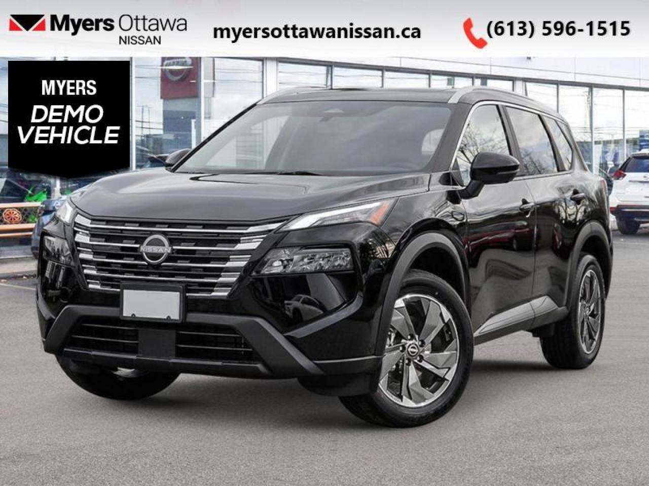 <b>Moonroof,  Power Liftgate,  Adaptive Cruise Control,  Alloy Wheels,  Heated Seats!</b><br> <br> <br> <br>  This 2025 Rogue aims to exhilarate the soul and satisfy the need for a dependable family hauler. <br> <br>Nissan was out for more than designing a good crossover in this 2025 Rogue. They were designing an experience. Whether your adventure takes you on a winding mountain path or finding the secrets within the city limits, this Rogue is up for it all. Spirited and refined with space for all your cargo and the biggest personalities, this Rogue is an easy choice for your next family vehicle.<br> <br> This gun metallic SUV  has an automatic transmission and is powered by a  201HP 1.5L 3 Cylinder Engine.<br> <br> Our Rogues trim level is SV Moonroof. Rogue SV steps things up with a power moonroof, a power liftgate for rear cargo access, adaptive cruise control and ProPilot Assist. Also standard include heated front heats, a heated leather steering wheel, mobile hotspot internet access, proximity key with remote engine start, dual-zone climate control, and an 8-inch infotainment screen with NissanConnect, Apple CarPlay, and Android Auto. Safety features also include lane departure warning, blind spot detection, front and rear collision mitigation, and rear parking sensors. This vehicle has been upgraded with the following features: Moonroof,  Power Liftgate,  Adaptive Cruise Control,  Alloy Wheels,  Heated Seats,  Heated Steering Wheel,  Mobile Hotspot.  This is a demonstrator vehicle driven by a member of our staff and has just 8619 kms.<br><br> <br>To apply right now for financing use this link : <a href=https://www.myersottawanissan.ca/finance target=_blank>https://www.myersottawanissan.ca/finance</a><br><br> <br/>    0% financing for 60 months. 3.74% financing for 84 months. <br> Payments from <b>$567.86</b> monthly with $0 down for 84 months @ 3.74% APR O.A.C. ( Plus applicable taxes -  $621 Administration fee included. Licensing not included. **Rebates may not be applicable on all purchase types [cash, lease, or finance]. Eligibility and conditions may vary. Please see dealer for full details and confirmation of eligibility.    ).  Incentives expire 2025-12-01.  See dealer for details. <br> <br> <br>LEASING:<br><br>Estimated Lease Payment: $515/m <br>Payment based on 3.49% lease financing for 60 months with $0 down payment on approved credit. Total obligation $30,921. Mileage allowance of 16,000 KM/year. Offer expires 2025-12-01.<br><br><br><br> Come by and check out our fleet of 40+ used cars and trucks and 110+ new cars and trucks for sale in Ottawa.  o~o