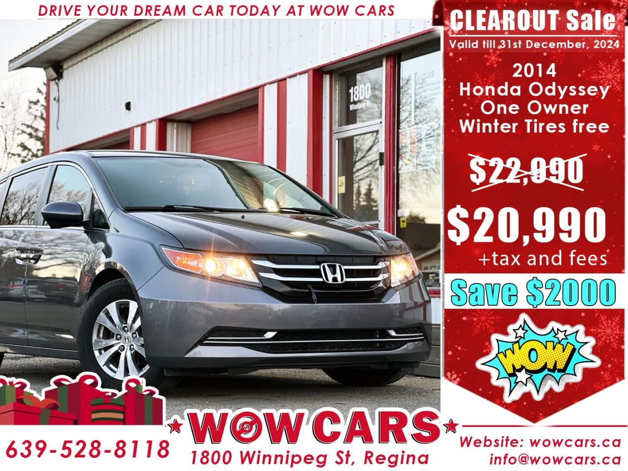 Used 2014 Honda Odyssey EX for sale in Regina, SK