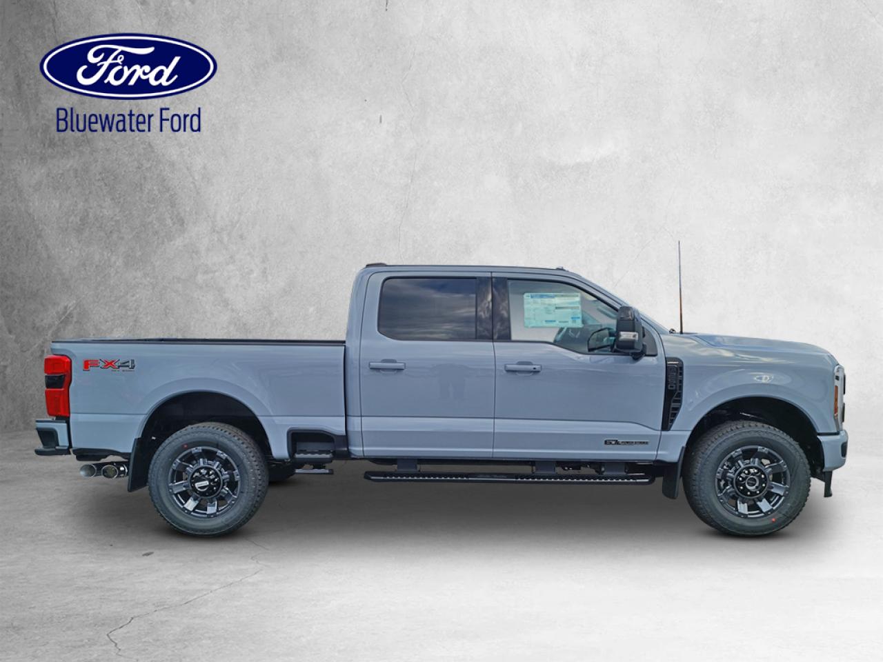 <p>LARIAT 4WD CREW CAB 6.75 BOX

ENGINE: 6.7L 4V OHV POWER STROKE V8 TURBO DIE
TRANSMISSION: TORQSHIFT 10-SPEED AUTOMATIC
ORDER CODE 608A
ELECTRONIC-LOCKING W/3.31 AXLE RATIO
WHEELS: 20 DARK CARBONIZED GREY PAINTED ALUM
TIRES: LT275/65RX20E PREMIUM BSW A/T (4)
GLACIER GREY METALLIC TRI-COAT
STANDARD PAINT
BLACK ONYX LEATHER HEATED/VENTILATED LUXURY
GVWR: 4490 KGS (9900 LBS) DOWNGRADE PACKAGE
LARIAT ULTIMATE PACKAGE
FX4 OFF-ROAD PACKAGE
SPORT APPEARANCE PACKAGE
ENGINE BLOCK HEATER
DUAL 68 AH AGM 750 CCA BATTERIES
TRANSFER CASE & FUEL TANK SKID PLATES
TWIN PANEL MOONROOF
RETRACTABLE BED SIDE STEP
FRONT SPLASH GUARDS
REAR SPLASH GUARDS
TOUGH BED SPRAY-IN BEDLINER
BLACK PLATFORM RUNNING BOARDS
POWER-DEPLOYABLE RUNNING BOARDS
LED ROOF CLEARANCE LIGHTS
FRONT & REAR WHEEL WELL LINERS
RADIO: B&O UNLEASHED SOUND SYSTEM BY BANG & O
ALL-WEATHER FLOOR MATS W/O CARPET
TAILGATE STEP & HANDLE W/TAILGATE LIFT ASSIST
UPFITTER SWITCHES (6)
PRO POWER ONBOARD - 2KW
LARIAT ULTIMATE PACKAGE SAVINGS</p>
<a href=http://www.bluewaterford.ca/new/inventory/Ford-Super_Duty_F250_SRW-2024-id11488280.html>http://www.bluewaterford.ca/new/inventory/Ford-Super_Duty_F250_SRW-2024-id11488280.html</a>