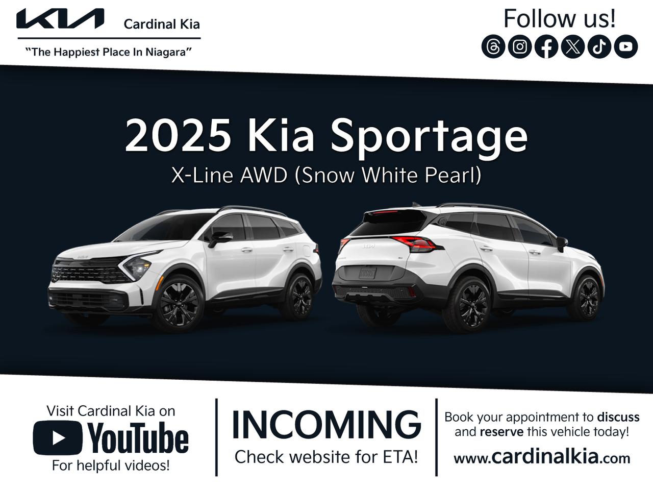 New 2025 Kia Sportage X-Line for sale in Niagara Falls, ON