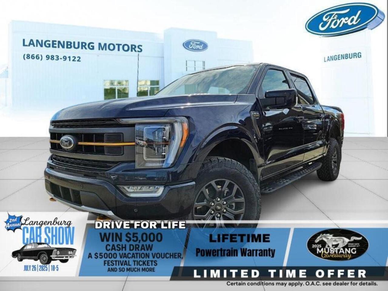 Langenburg Motors invites you to explore this powerful 2023 Ford F-150 Tremor 4x4 Truck<BR>This rugged 2023 Ford F-150 Tremor in vibrant Blue offers a perfect blend of performance and technology, ready for work or play. With 59,593 km, its built to handle tough terrains and daily drives alike.<BR><BR>Powered by a 3.5L CYCLON-D4 G-DI-TIVCT-UPG engine paired with an automatic transmission and 4x4 drivetrain, this truck delivers strong performance and impressive fuel efficiency, with 14.8 L/100km city and 10.9 L/100km highway.<BR>Feature Highlights:<BR>3.5L CYCLON-D4 G-DI-TIVCT-UPG Engine<BR><BR>4x4 Drivetrain for Off-Road Capability<BR><BR>Automatic Transmission<BR><BR>Spacious 4-Door Crew Cab<BR><BR>Seating for 5 Passengers<BR><BR>Fuel Efficient for its Class<BR><BR>Bold Blue Exterior<BR><BR>Ask about extended warranty coverage and protection packages tailored to your needs.<BR>Financing Made Simple<BR>Good credit, rebuilding, or just starting outeveryone is approved! We work with all major banks and lenders to secure the best rate for your situation. Apply online today: Apply for Financing<BR>Why Langenburg Motors?<BR>Every pre-owned vehicle we sell undergoes a complete mechanical inspection and professional detailing. With our No Credit Application Refused policy, we guarantee fast approvals in 15 minutes or less.<BR><BR>Our experienced team is here to guide youfrom choosing the right vehicle to securing affordable payments. We proudly serve customers from Yorkton, Regina, Swift Current, and across Western Canada.<BR><BR>Buy from Anywhere, Well Get It to You<BR>Contact Us<BR>Visit us at 525 Kaiser William Ave, Langenburg, SK<BR>Call or text: Text Sales: +1 (306) 743-2241 | Toll-Free: +1 (866) 983-9122<BR>