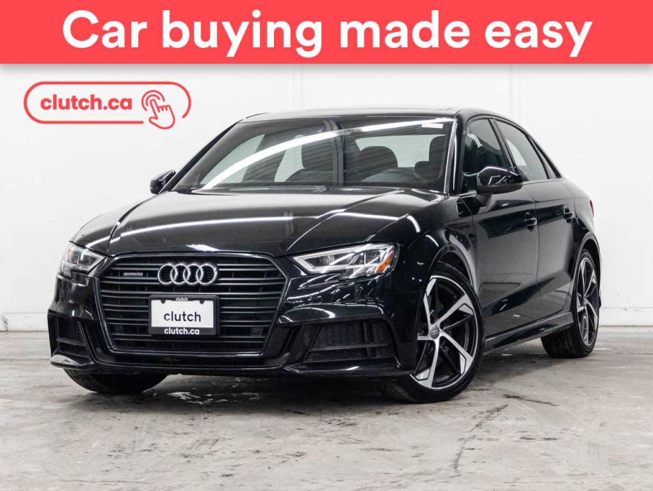 Used 2019 Audi A3 Technik AWD w/ Apple CarPlay & Android Auto, Power Sunroof, Nav for sale in Toronto, ON