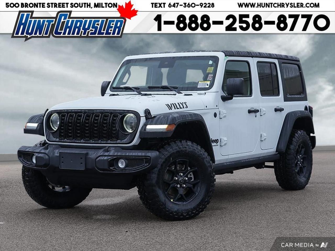 New 2025 Jeep Wrangler Willys 4 Door 4x4 for sale in Milton, ON