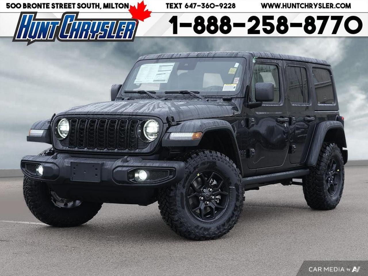 New 2025 Jeep Wrangler Willys 4 Door 4x4 for sale in Milton, ON