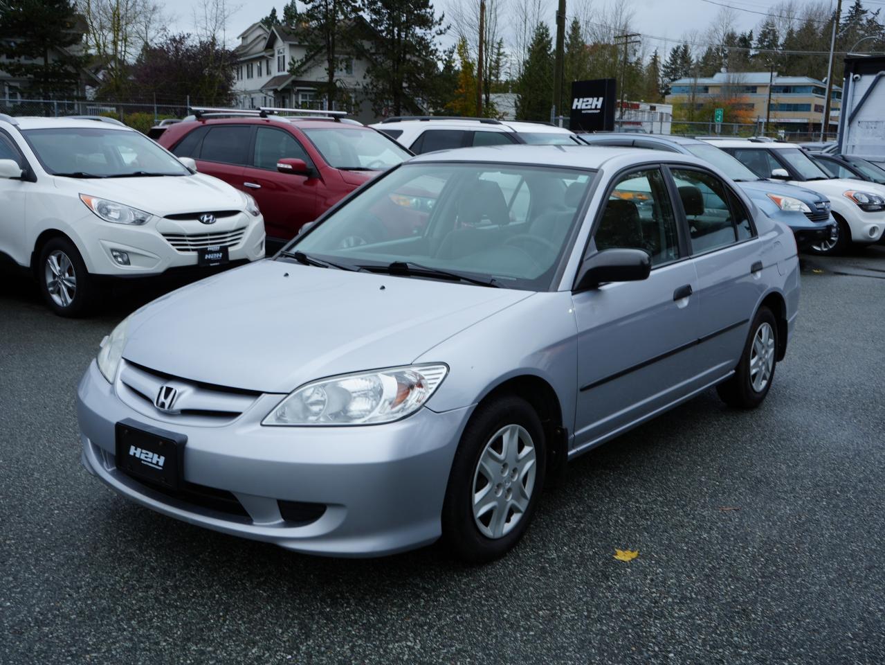 <p>Looking for a reliable and affordable sedan thats ready to take you wherever you need to go? Look no further than this 2005 Honda Civic 4DR AUTO, available now at H2H Auto Group! This silver sedan boasts a 4-cylinder engine and an automatic transmission for smooth and efficient driving. With its spacious interior featuring comfortable cloth seats, bucket seats, and a pass-through rear seat, this Civic is perfect for both solo commutes and family adventures. Its packed with convenient features like power steering, power door locks, remote trunk release, and a tilt steering wheel, ensuring a comfortable and enjoyable driving experience. And despite its 319,247km on the odometer, this Civic is still running strong and ready for many more miles on the road.</p><p>This Honda Civic is a true testament to Hondas reputation for reliability and durability. Its equipped with key safety features like driver and passenger airbags, front disc/rear drum brakes, and a rear window defroster, providing peace of mind for every journey. The Civics compact size and agile handling make it perfect for navigating city streets, while its spacious interior provides ample room for passengers and cargo. With its classic design and timeless appeal, this Civic is sure to turn heads wherever you go.</p><p><strong>Here are 5 of the most sizzling features:</strong></p><ol><li><strong>Reliable Honda Engine:</strong> Known for their durability, this Honda engine will keep you going for many years to come.</li><li><strong>Spacious Interior:</strong> The Civic provides comfortable seating for both driver and passengers, along with ample cargo space.</li><li><strong>Pass-Through Rear Seat:</strong> This feature makes it easy to haul larger items, making the Civic incredibly versatile.</li><li><strong>Power Features:</strong> Power steering, power door locks, and remote trunk release make driving easier and more enjoyable.</li><li><strong>Classic and Timeless Design:</strong> The Civics sleek and stylish design will never go out of style.</li></ol><p><em>Powered by AutoIntelligence™ AI</em></p>