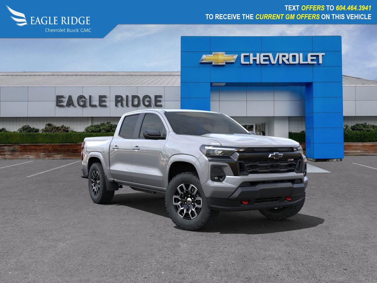 New 2024 Chevrolet Colorado Z71 package, blind zone assist, rear cross-traffic braking, adaptive cruise control, locking rear differential, 11 display with Google, Apple CarPlay, and Android Auto. 4o mini for sale in Coquitlam, BC