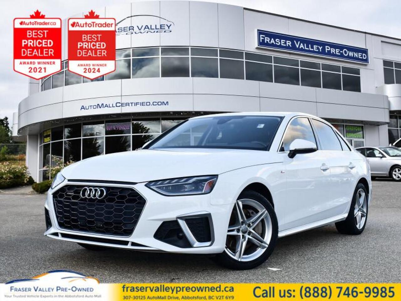 Used 2020 Audi A4 PROGRESSIV 2.0  2.0 Turbo, Fully Loaded! for sale in Abbotsford, BC