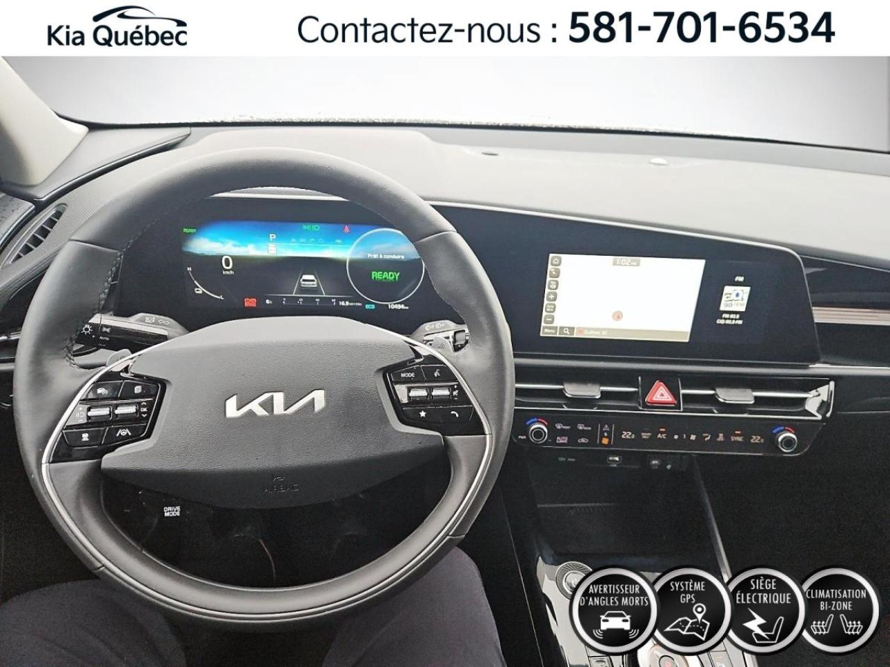 Used 2024 Kia NIRO EV WIND + * GPS* SIEGE ELECTRIQUE* ANGLES MORTS* for sale in Québec, QC