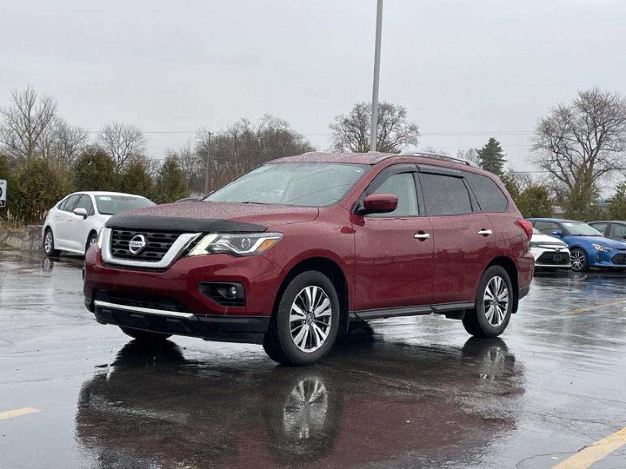 Check out this certified 2019 Nissan Pathfinder SV Tech 4WD, Nav, Heated Steering + Seats, BSM, Rear Camera, Power Seat, Alloy Wheels. Its Automatic transmission and 3.5 L engine will keep you going. This Nissan Pathfinder features the following options: Reverse Camera, Navigation System, Heated Steering Wheel, Air Conditioning, Bluetooth, Heated Seats, Tilt Steering Wheel, Steering Radio Controls, Power Locks. Test drive this vehicle at Mark Wilsons Better Used Cars, 5055 Whitelaw Road, Guelph, ON N1H 6J4.60+ years of World Class Service!450+ Live Market Priced VEHICLES! ONE MASSIVE LOCATION!Free Local Delivery Available!FINANCING! - Better than bank rates! 6 Months No Payments available on approved credit OAC. Zero Down Available. We have expert licensed credit specialists to secure the best possible rate for you and keep you on budget ! We are your financing broker, let us do all the leg work on your behalf! Click the RED Apply for Financing button to the right to get started or drop in today!BAD CREDIT APPROVED HERE! - You dont need perfect credit to get a vehicle loan at Mark Wilsons Better Used Cars! We have a dedicated licensed team of credit rebuilding experts on hand to help you get the car of your dreams!WE LOVE TRADE-INS! - Top dollar trade-in values!SELL us your car even if you dont buy ours! HISTORY: Free Carfax report included.Certification included! No shady fees for safety!EXTENDED WARRANTY: Available30 DAY WARRANTY INCLUDED: 30 Days, or 3,000 km (mechanical items only). No Claim Limit (abuse not covered)5 Day Exchange Privilege! *(Some conditions apply)CASH PRICES SHOWN: Excluding HST and Licensing Fees.2019 - 2024 vehicles may be daily rentals. Please inquire with your Salesperson.We have made every reasonable attempt to ensure options are correct but please verify with your sales professional