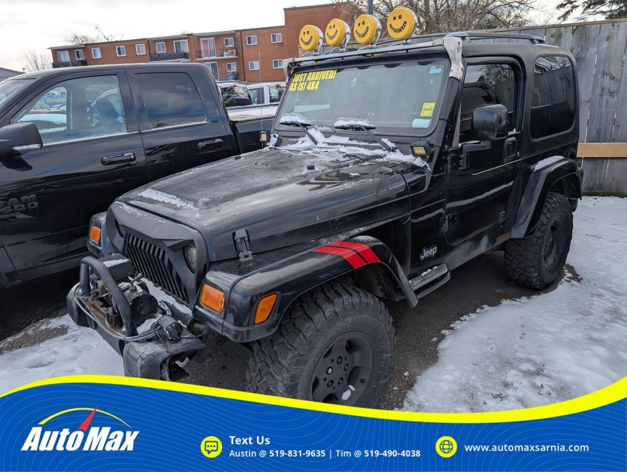 Used 2003 Jeep TJ Sahara AS-IS!!!    NOT CERTIFIED!!! for sale in Sarnia, ON