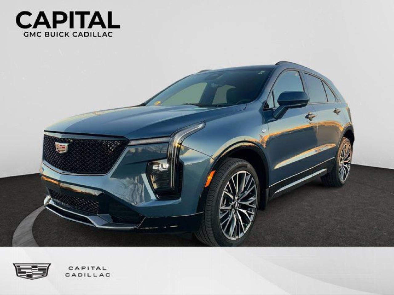 This 2025 Cadillac XT4 in Deep Sea Metallic is equipped with AWD and Turbocharged Gas I4 2.0L/122 engine.The Cadillac XT4 is confident by design. Striking new front and rear LED signature lighting remain distinctively Cadillac and comes standard with eye-catching 18in alloy wheels. With available roof rails that can be used to support bikes and other items, an escape is a must. A thoughtfully created interior provides segment-leading rear leg room and knee clearance for backseat passengers, while there are more than six storage areas in the front-floor console alone. Theres even a special place for your umbrella cleverly designed into the front door panels. The XT4 also allows for ample cargo room behind the 60/40 folding rear seats for additional versatility. The luxurious interior features available massaging front seats with heat and ventilation for a more relaxing drive. And a foot sensor to open the available liftgate hands-free is located underneath the rear of the XT4 and easily identified with ground projection of the Cadillac logo. An all-new turbocharged engine delivers 237hp and 258 lb.-ft. of torque, not to mention it automatically switches to 2-cylinder operation under certain conditions for enhanced efficiency. Its 9-speed automatic transmission, active sport suspension, twin-clutch all-wheel drive and selectable driving modes allow you to own any kind of road. The XT4 offers a range of convenient features for staying connected on the road, including intuitive controls, rear camera mirror, instrument panel, device pairing, Bluetooth integration, and available head-up display. Youll also find a comprehensive suite of safety features such as advanced adaptive cruise control, safety alert seat and automatic braking.Exclusive features of the XT4 Sport include: 18-in 10-spoke alloy wheels and Diamond Cut/Argent Metallic finish, Gloss-black mesh grille, Body-color door handles, Gloss-black roof rails and side window surrounds, Cadillac user experience with rotary controller, 7-speaker audio system with auxiliary amplifier, Sport leather-wrapped steering wheel, Front and Rear Park Assist, Lane Change Alert with Side Blind Zone Alert, Rear Cross Traffic Alert, and Safety Alert Seat.Check out this vehicles pictures, features, options and specs, and let us know if you have any questions. Helping find the perfect vehicle FOR YOU is our only priority.P.S...Sometimes texting is easier. Text (or call) 306-994-4885 for fast answers at your fingertips!Dealer License #914248Disclaimer: All prices are plus taxes & include all cash credits & loyalties. See dealer for Details.