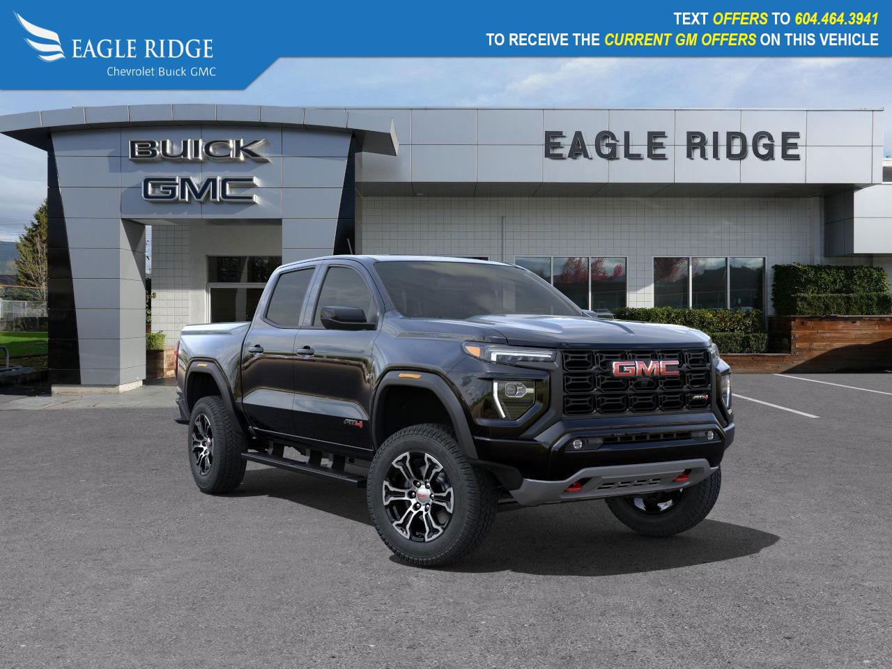 New 2024 GMC Canyon AT4 Rear cross-traffic braking, adaptive cruise control, locking rear differential, 11 display with Google, Apple CarPlay, and Android Auto. for sale in Coquitlam, BC