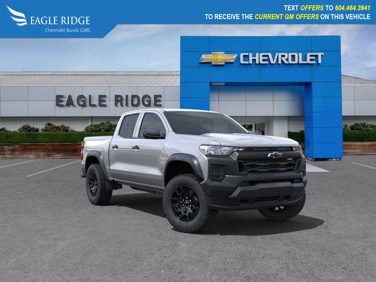 New 2024 Chevrolet Colorado Trail Boss off-road package, blind zone assist, rear cross-traffic braking, adaptive cruise control, locking rear differential, 11 display with Google, Apple CarPlay, and Android Auto. for sale in Coquitlam, BC