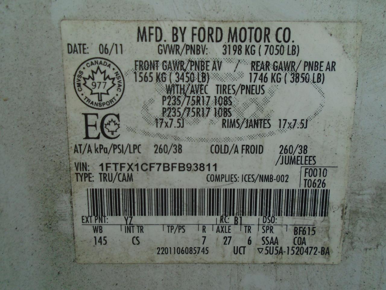 2011 Ford F-150 2WD SuperCab 145 XL EXTENDED CAB STD - Photo #18
