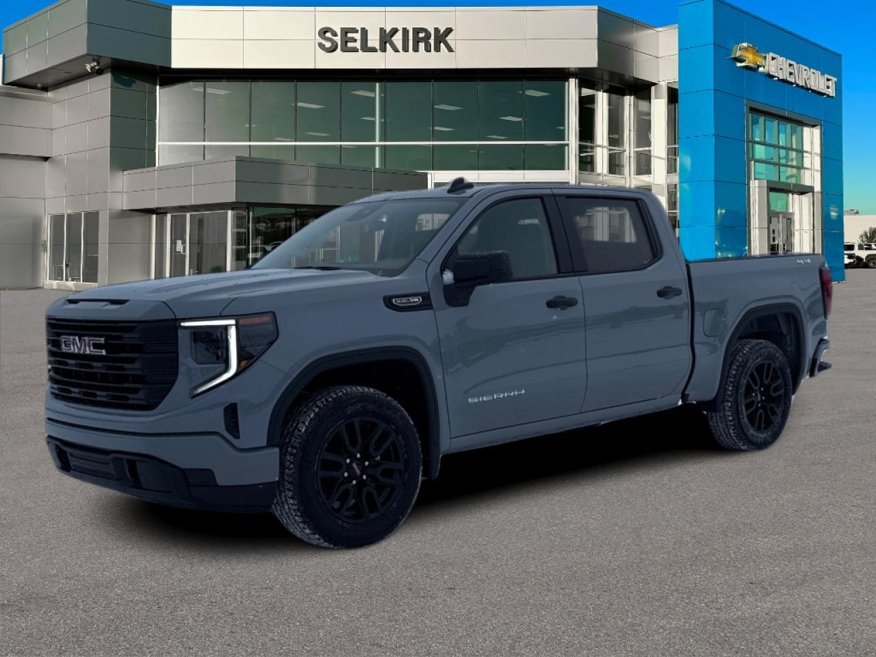 <b>Apple CarPlay,  Android Auto,  Remote Keyless Entry,  Lane Keep Assist,  Forward Collision Alert!</b><br> <br> <br> <br>  This 2025 Sierra 1500 is engineered for ultra-premium comfort, offering high-tech upgrades, beautiful styling, authentic materials and thoughtfully crafted details. <br> <br>This 2025 GMC Sierra 1500 stands out in the midsize pickup truck segment, with bold proportions that create a commanding stance on and off road. Next level comfort and technology is paired with its outstanding performance and capability. Inside, the Sierra 1500 supports you through rough terrain with expertly designed seats and robust suspension. This amazing 2025 Sierra 1500 is ready for whatever.<br> <br> This thunderstorm grey metallic Crew Cab 4X4 pickup   has an automatic transmission and is powered by a  355HP 5.3L 8 Cylinder Engine.<br> <br> Our Sierra 1500s trim level is Pro. Standard features include a 7-inch touchscreen display with Apple CarPlay and Android Auto, wireless streaming audio, cruise control and easy to clean rubber floors. Additionally, this pickup truck also comes with a locking tailgate, a rear vision camera, StabiliTrak, air conditioning and teen driver technology. This vehicle has been upgraded with the following features: Apple Carplay,  Android Auto,  Remote Keyless Entry,  Lane Keep Assist,  Forward Collision Alert,  Cruise Control,  Rear View Camera. <br><br> <br>To apply right now for financing use this link : <a href=https://www.selkirkchevrolet.com/pre-qualify-for-financing/ target=_blank>https://www.selkirkchevrolet.com/pre-qualify-for-financing/</a><br><br> <br/> Weve discounted this vehicle $2751.    Incentives expire 2025-01-02.  See dealer for details. <br> <br>Selkirk Chevrolet Buick GMC Ltd carries an impressive selection of new and pre-owned cars, crossovers and SUVs. No matter what vehicle you might have in mind, weve got the perfect fit for you. If youre looking to lease your next vehicle or finance it, we have competitive specials for you. We also have an extensive collection of quality pre-owned and certified vehicles at affordable prices. Winnipeg GMC, Chevrolet and Buick shoppers can visit us in Selkirk for all their automotive needs today! We are located at 1010 MANITOBA AVE SELKIRK, MB R1A 3T7 or via phone at 204-482-1010.<br> Come by and check out our fleet of 60+ used cars and trucks and 220+ new cars and trucks for sale in Selkirk.  o~o