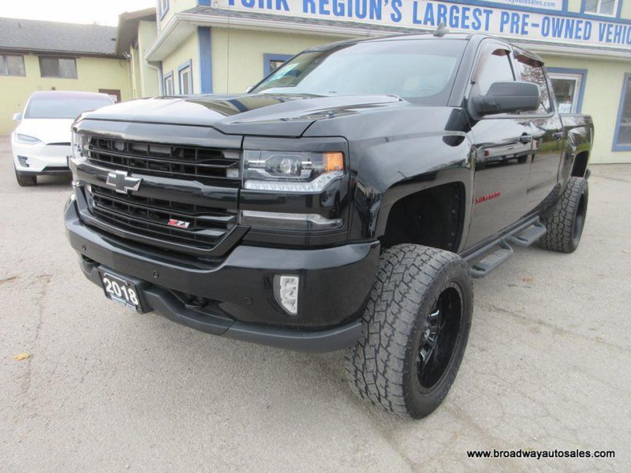 2018 Chevrolet Silverado 1500 LOADED LTZ-Z71-EDITION 5 PASSENGER 6.2L - V8.. 4X4.. CREW-CAB.. SHORTY.. NAVIGATION.. POWER SUNROOF.. LEATHER.. HEATED SEATS & WHEEL..