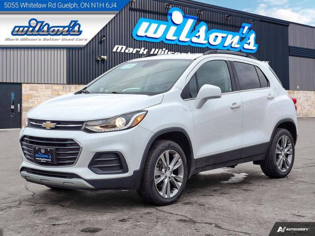 Look at this certified 2020 Chevrolet Trax LT | AWD | Power Seat | 18 Wheels | CarPlay + Android | Rear Camera | Bluetooth | & more!. Its Automatic transmission and 1.4L engine will keep you going. This Chevrolet Trax has the following options: Reverse Camera, Air Conditioning, 18 Alloy Wheels, Bluetooth, Tilt Steering Wheel, Steering Radio Controls, Power Windows, Power Locks, Traction Control, and Power Mirrors. Stop by and visit us at Mark Wilsons Better Used Cars, 5055 Whitelaw Road, Guelph, ON N1H 6J4.60+ years of World Class Service!450+ Live Market Priced VEHICLES! ONE MASSIVE LOCATION!Free Local Delivery Available!FINANCING! - Better than bank rates! 6 Months No Payments available on approved credit OAC. Zero Down Available. We have expert licensed credit specialists to secure the best possible rate for you and keep you on budget ! We are your financing broker, let us do all the leg work on your behalf! Click the RED Apply for Financing button to the right to get started or drop in today!BAD CREDIT APPROVED HERE! - You dont need perfect credit to get a vehicle loan at Mark Wilsons Better Used Cars! We have a dedicated licensed team of credit rebuilding experts on hand to help you get the car of your dreams!WE LOVE TRADE-INS! - Top dollar trade-in values!SELL us your car even if you dont buy ours! HISTORY: Free Carfax report included.Certification included! No shady fees for safety!EXTENDED WARRANTY: Available30 DAY WARRANTY INCLUDED: 30 Days, or 3,000 km (mechanical items only). No Claim Limit (abuse not covered)5 Day Exchange Privilege! *(Some conditions apply)CASH PRICES SHOWN: Excluding HST and Licensing Fees.2019 - 2024 vehicles may be daily rentals. Please inquire with your Salesperson.