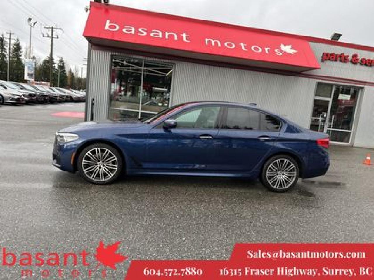 Used 2017 BMW 5 Series MSport Pkg, Heated Seats/Wheel, Nav, Leather! for sale in Surrey, BC