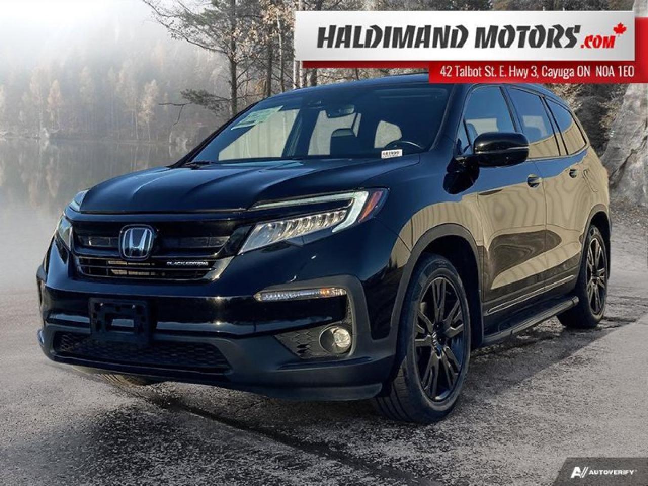 Used 2021 Honda Pilot Black Edition for sale in Cayuga, ON