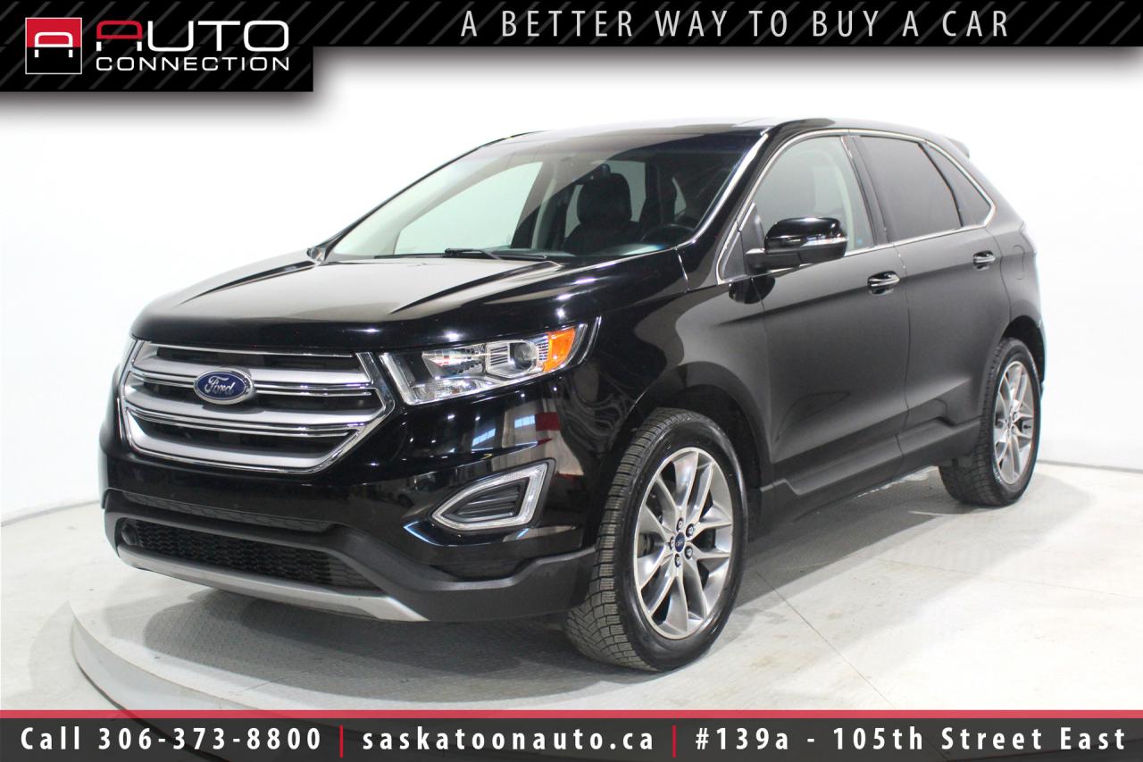 Used 2016 Ford Edge Titanium - AWD - COOLED SEATS - HEATED STEERING WHEEL AND REAR SEATS - REMOTE START - NAV - PANORAMIC ROOF for sale in Saskatoon, SK