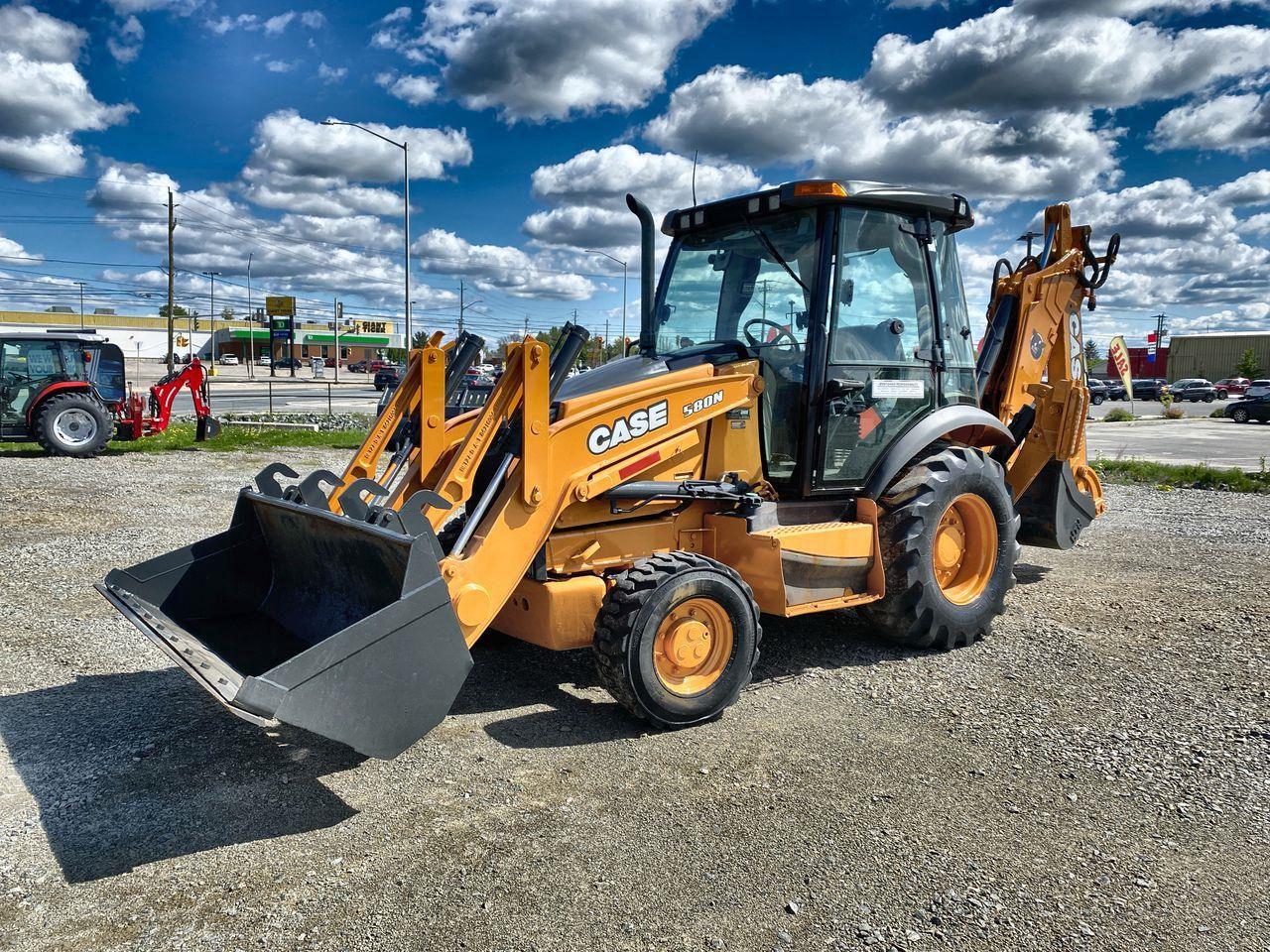 Used 2014 - CASE 580N 4X4 LOADER BACKHOE 5,944 HR, BKT, CAB, RIDE CTRL, REAR AUX HYD for sale in Sudbury, ON