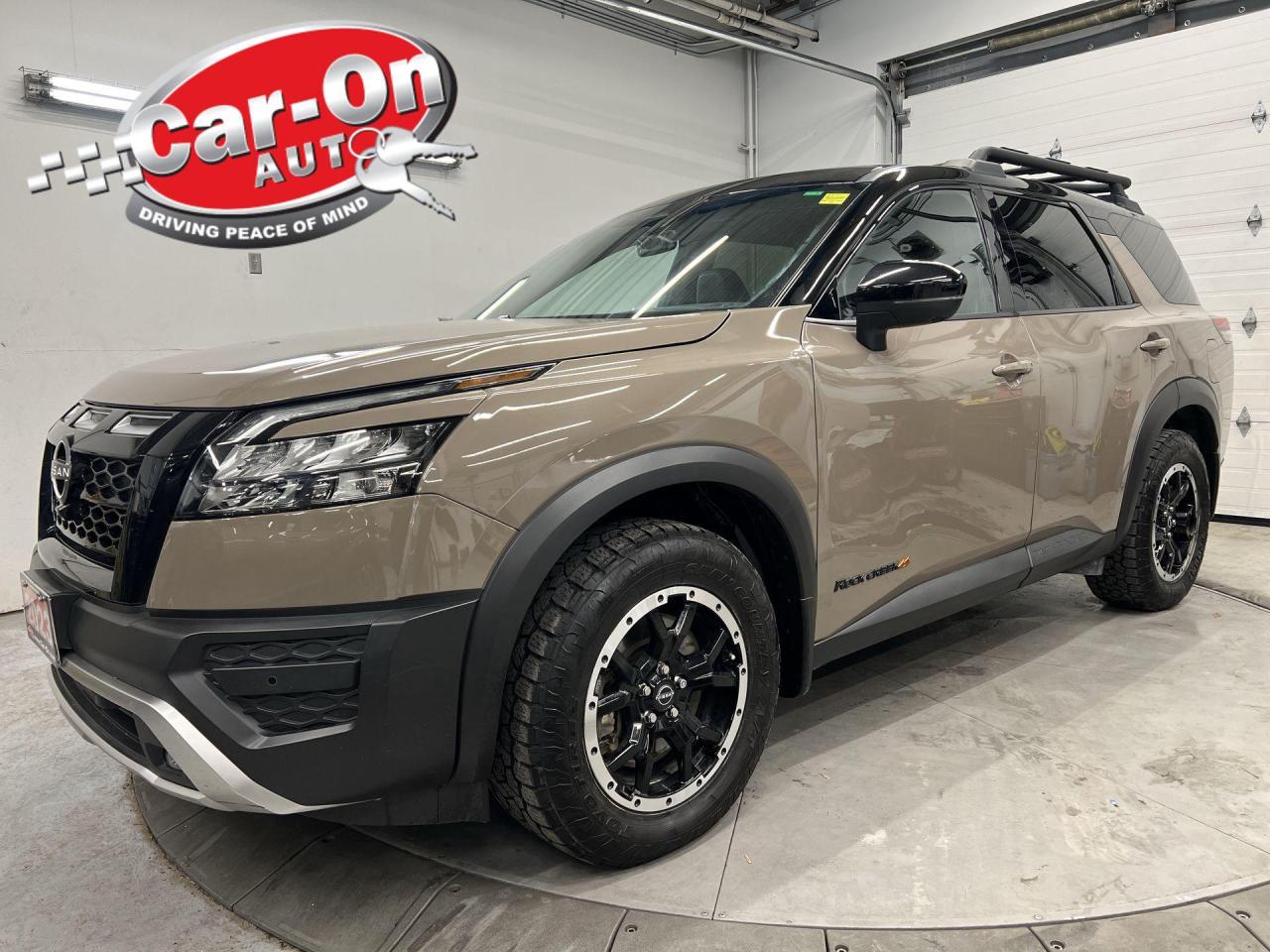 STUNNING BAJA STORM 4x4 ROCK CREEK EDITION! Heated leather-trimmed seats, heated steering, 360 camera w/ front & rear park sensors, +11HP tuned-engine, Apple CarPlay/Android Auto, roof rack, remote start, 18-inch beadlock-style alloys, blind spot monitor, rear cross-traffic alert, pre-collision system, ProPILOT assist, lane-keep assist, off-road tuned suspension, black exterior accents, three-zone climate control, power seat, hands-free power liftgate, automatic headlights w/ auto highbeams, auto-dimming rearview mirror, garage door opener, keyless entry w/ push start, Bluetooth and Sirius XM!