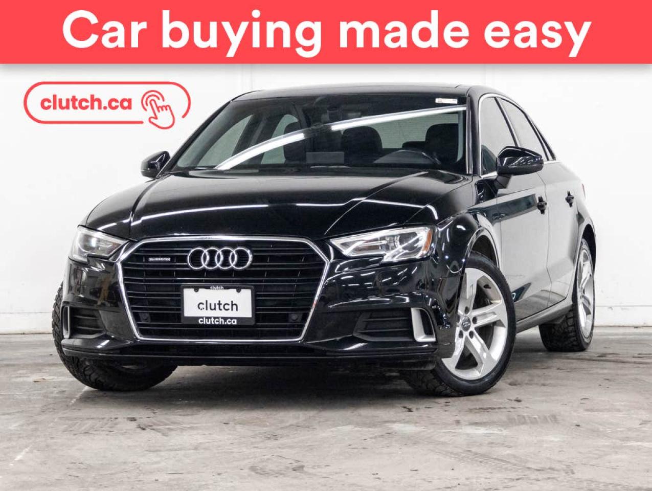 Used 2017 Audi A3 2.0T Komfort AWD w/ Apple CarPlay & Android Auto, Dual Zone A/C, Power Sunroof for sale in Toronto, ON