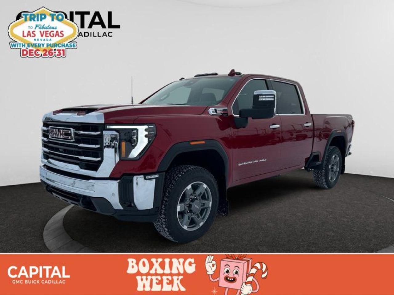 This 2025 GMC Sierra 2500HD in Volcanic Red Tintcoat is equipped with 4WD and Turbocharged Diesel V8 6.6L/ engine.Check out this vehicles pictures, features, options and specs, and let us know if you have any questions. Helping find the perfect vehicle FOR YOU is our only priority.P.S...Sometimes texting is easier. Text (or call) 306-801-9090 for fast answers at your fingertips!Dealer License #914248Disclaimer: All prices are plus taxes & include all cash credits & loyalties. See dealer for Details.