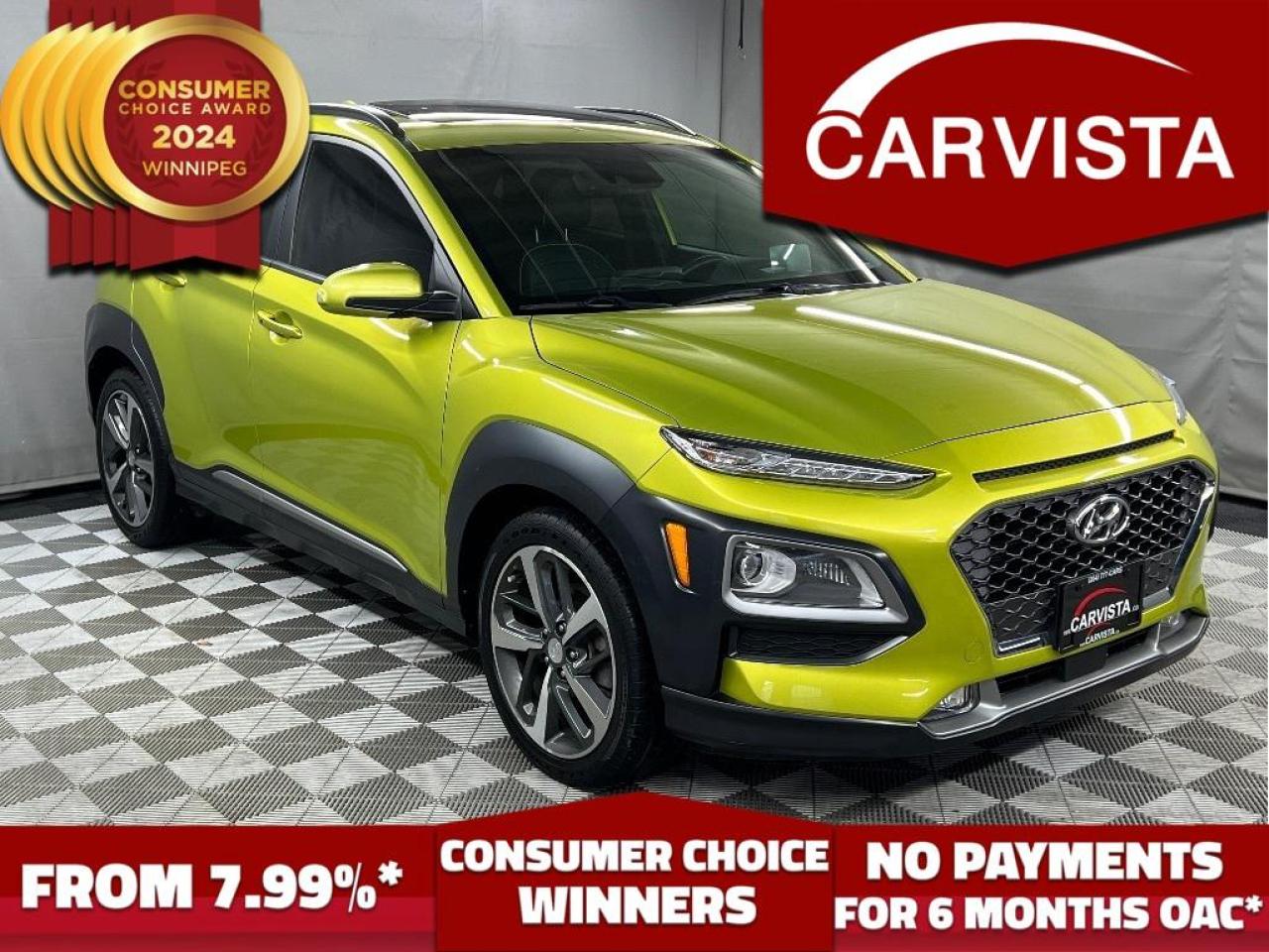 Used 2019 Hyundai KONA 1.6T Ultimate AWD w-Lime Colour Pack for sale in Winnipeg, MB