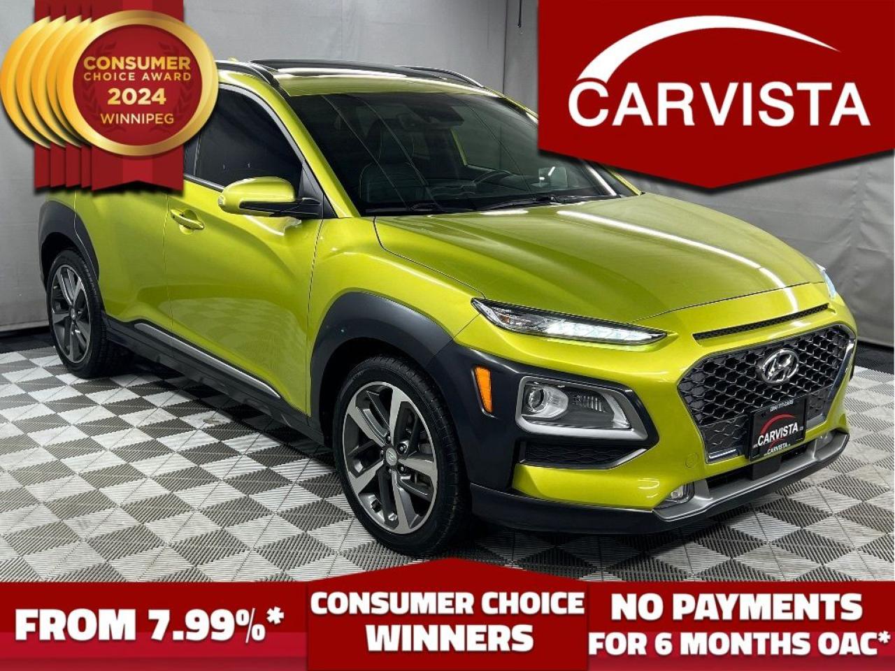 Used 2019 Hyundai KONA 1.6T Ultimate AWD w-Lime Colour Pack for sale in Winnipeg, MB