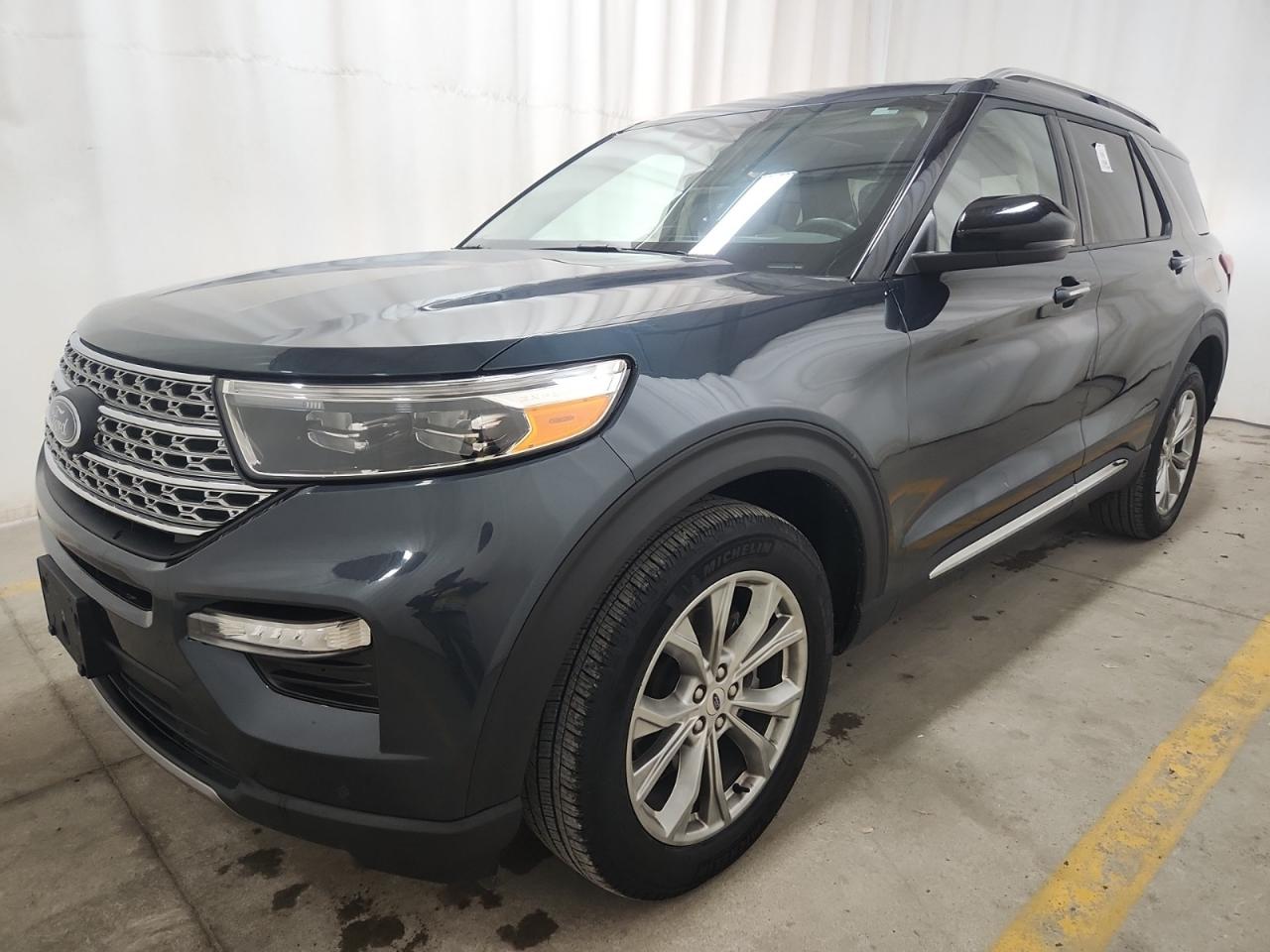 THE PRICE YOU SEE, PLUS GST. GUARANTEED!  PREVIOUS FORD EXECUTIVE DRIVEN VEHICLE!  APPLE CARPLAY/ANDROID AUTO! 2.3 LITER ECOBOOST, 10 SPEED AUTO, LIMITED TRIM(301a), TWIN PANEL MOONROOF, SYNC 3 INFOTAINMENT,B&O AUDIO .     The 2024 Ford Explorer Limited is a refined midsize SUV that emphasizes both sophistication and capability, tailored for families and adventurers alike. It is powered by a 2.3-liter EcoBoost inline-four engine that produces a robust 300 horsepower and 310 lb-ft of torque, providing a balanced combination of power and efficiency. This engine is paired with a smooth 10-speed automatic transmission that enhances performance through seamless shifting, contributing to a dynamic driving experience whether navigating city streets or cruising on highways. The Explorer Limited stands out for its upscale features, including leather-trimmed seats, genuine wood accents, and a spacious three-row configuration that comfortably accommodates up to seven passengers. It also boasts an intuitive infotainment system, which integrates a large touchscreen interface with wireless Apple CarPlay and Android Auto, ensuring seamless connectivity for drivers and passengers. Safety is paramount in the Explorer Limited, equipped with an extensive array of advanced driver-assistance technologies such as pre-collision assist, adaptive cruise control,  enhancing overall confidence on the road. With ample cargo space, a versatile interior layout, and a host of premium amenities, the 2024 Ford Explorer Limited is designed to deliver a luxurious yet practical driving experience for those who value both style and functionality.Do you want to know more about this vehicle, CALL, CLICK OR COME ON IN!*AMVIC Licensed Dealer; CarFax and Full Mechanical Inspection Included.