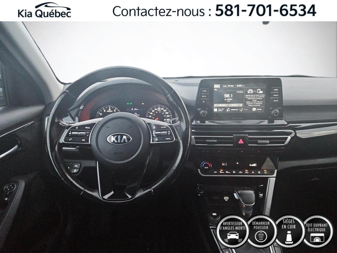 Used 2021 Kia Seltos EX * AWD* TOIT* CUIR* ANGLES MORTS* CARPLAY* for sale in Québec, QC